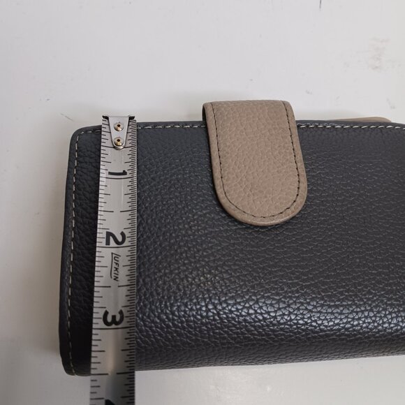Women's Vintage Genuine Leather Grey Folded Wallet - Picture 8 of 10